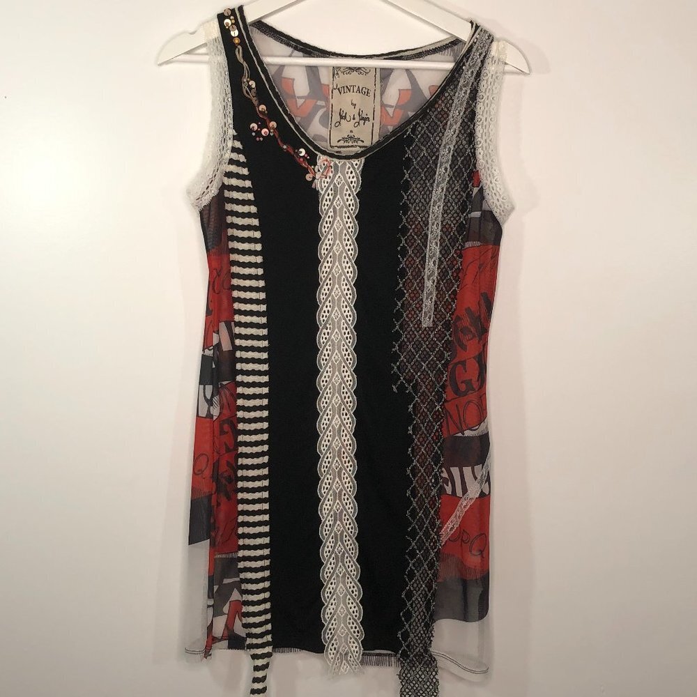 Vintage Jack & Jinger Sheer Multimodal Sheer Tank